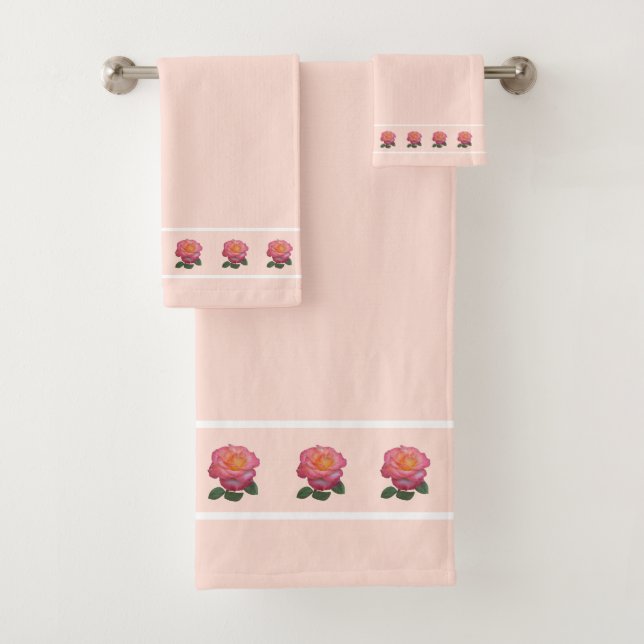 Elegant, Modern Rose Flowers on Light Pink (En situation)
