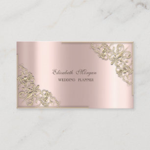 Elegant Modern,Roségold,Goldrahmen Visitenkarte