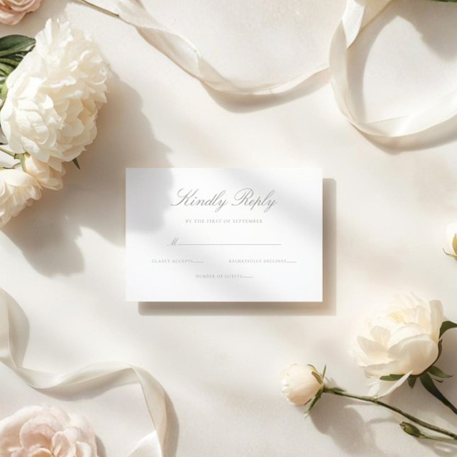 Elegant Modern Sage Green Wedding RSVP Karte (Von Creator hochgeladen)