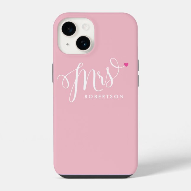 Elegant Modern Script Bride Future Mrs. iPhone 14 Hülle (Rückseite)