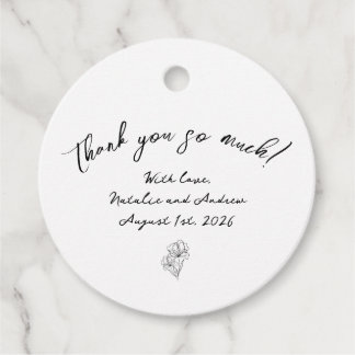 Elegant Modern Script Fevor Tags Geschenkanhänger