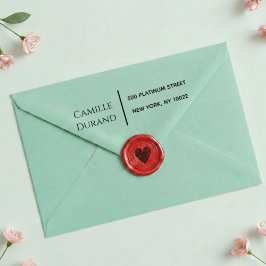 Elegant Modern Script Return Address  Permastempel