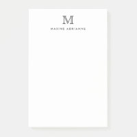 Elegant Modern Simple Clean Black Monogram Initial