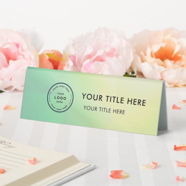 Elegant Modern Small Business  Logo Table Tent  Tischaufsteller (In Situ (Hochzeit))