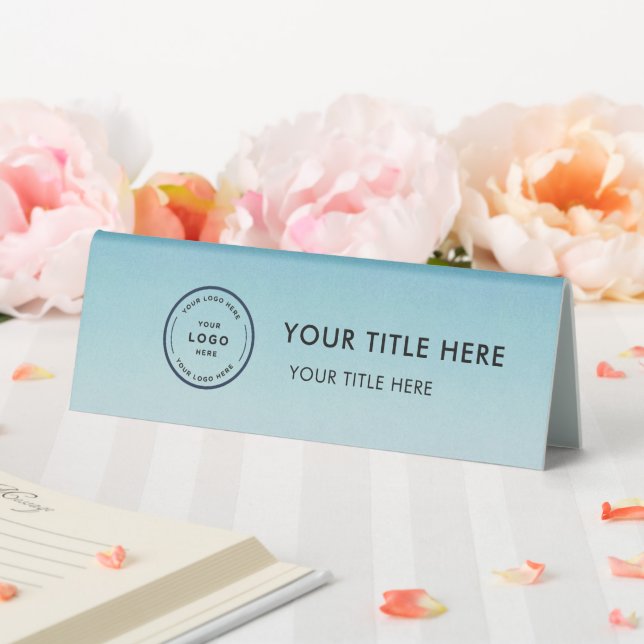 Elegant Modern Small Business  Logo Table Tent  Tischaufsteller (In Situ (Hochzeit))