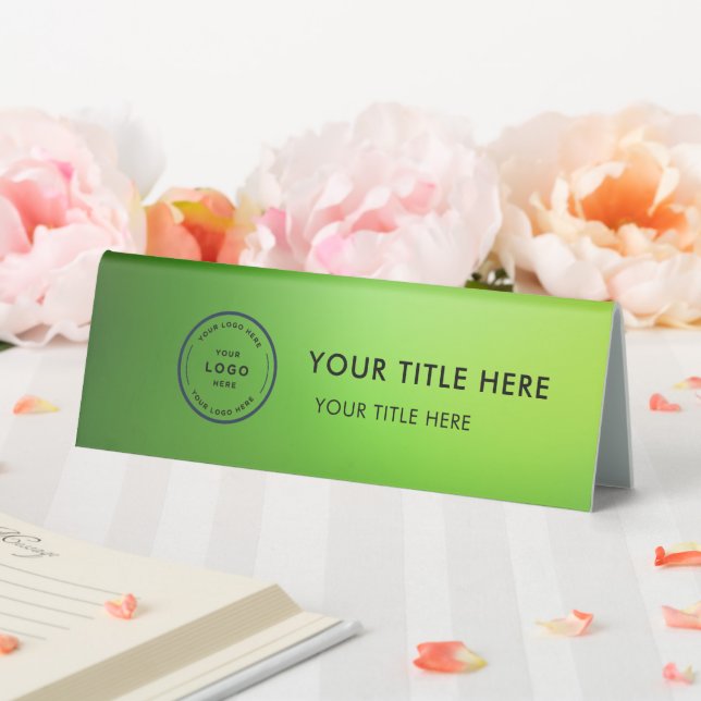 Elegant Modern Small Business  Logo Table Tent  Tischaufsteller (In Situ (Hochzeit))