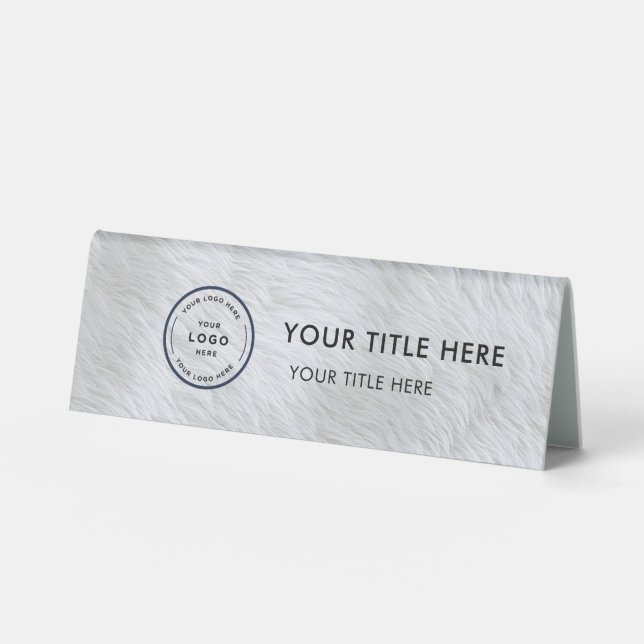 Elegant modern small business  Logo Table Tent  Tischaufsteller (Vorderseite)
