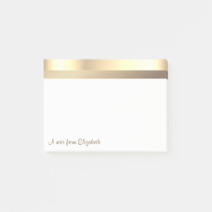 Elegant Modern Stilvoll Gold - Personalisiert Post-it Klebezettel