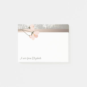Elegant modern, stilvoll und mit Blume Personalisi Post-it Klebezettel