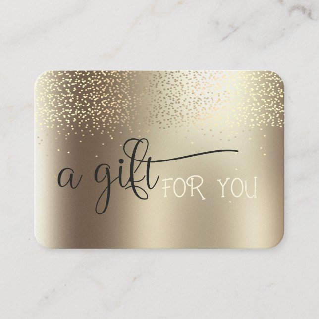 Elegant Modern Stylish Gold Confetti  Rabattkarte (Vorderseite)
