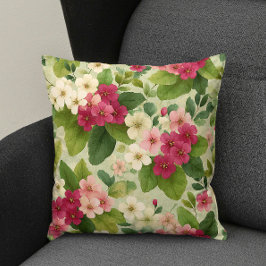 Elegant Modern Trendy Stylish Pink White Floral Kissen