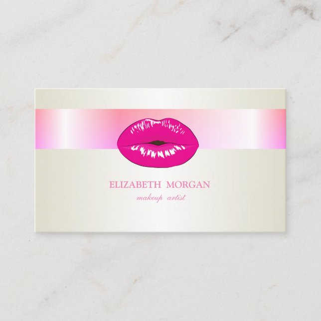 Elegant modern und stilvoll,Lippen Visitenkarte (Vorderseite)