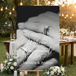 Elegant modern  wedding engagement acrylic sign acrylschild