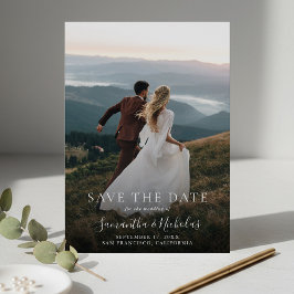 Elegant Modern Wedding Photo Save the Date