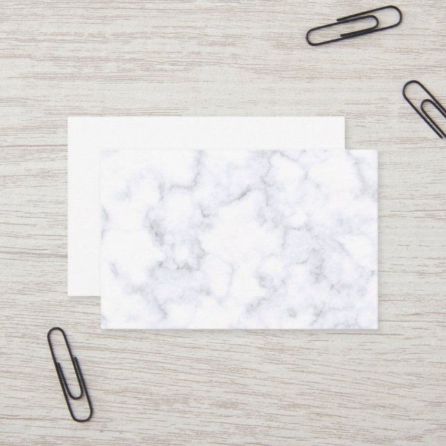 Elegant Modern White Marble Visitenkarte (Vorderseite/Rückseite Beispiel)