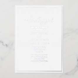 Elegant Modern Wir sind Verlobte Verlobung Silber Folieneinladung