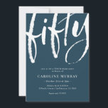Elegant Moderne 50. Geburtstagsparty Einladung<br><div class="desc">Elegant Moderne 50. Geburtstagsparty Einladung</div>