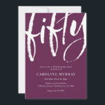 Elegant Moderne 50. Geburtstagsparty Einladung<br><div class="desc">Elegant Moderne 50. Geburtstagsparty Einladung</div>