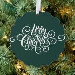 Elegant Moderne Berufliche Weihnachtsschrift Ornament Karte<br><div class="desc">Unsere elegante, moderne Berufliche Weihnachts-Script-Holiday-Card ist eine vielseitige Wahl für Unternehmen und Firmenfeiertage. Diese elegante Karte verbindet smaragdgrün mit modernem, minimalistischem Design und eignet sich somit perfekt für Unternehmen, die eine Touch der Eleganz in ihren Weihnachtskarten suchen. Diese Karte ist auf Ihre spezifischen geschäftlichen Bedürfnisse zugeschnitten und kann mit Ihrem...</div>