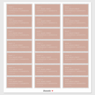 Élégant moderne Blush rose Étiquettes de adresse i
