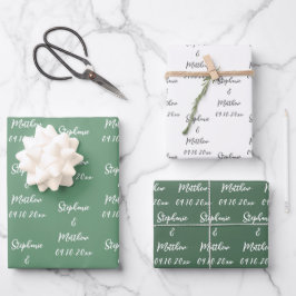 Elegant Moderne Brautstätten für Hochzeiten Geschenkpapier Set