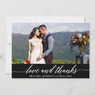 Elégant Moderne Calligraphie Aimer Merci Mariage B