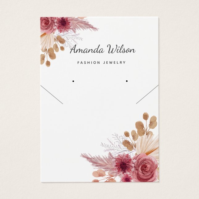 Élégant moderne chic Boucles d'oreilles Collier Ca (Devant)