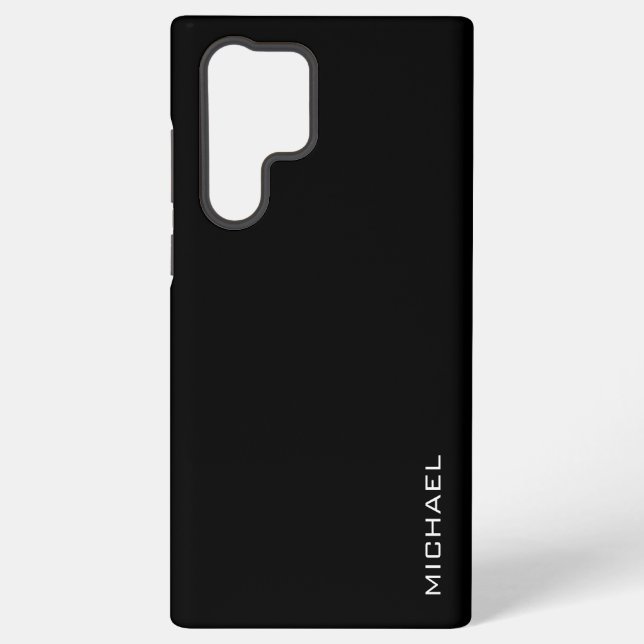 Elegant Moderne Geschenke Monogram Name Best Black Samsung Galaxy Hülle (Rückseite)