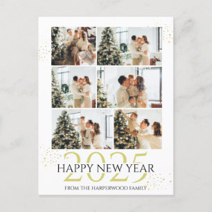 Elegant Moderne glückliche Jahresfotografie Feiertagspostkarte