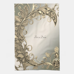 Élégant Moderne Gold Serviettes de cuisine décorat
