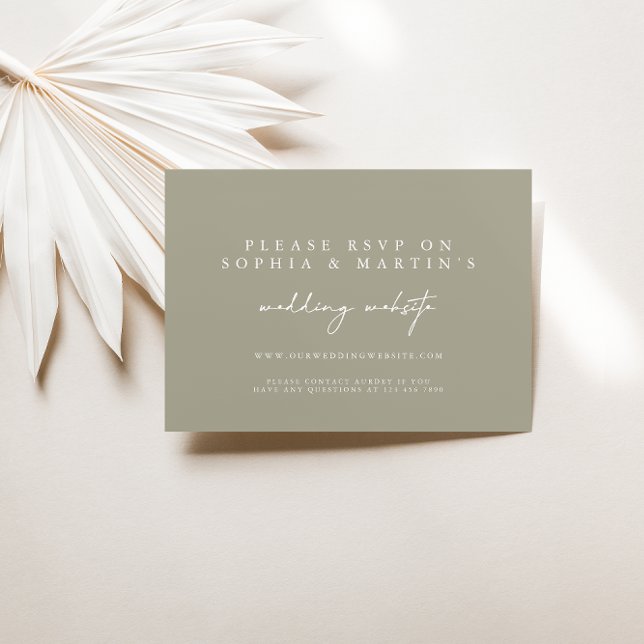 Elégant moderne gris RSVP site Mariage en ligne (Créateur téléchargé)