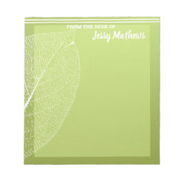 ELEGANT MODERNE GRÜNE LEAF WASSERFARBENTEMPLATE NOTIZBLOCK