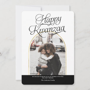 élégant moderne Happy Kwanzaa cartes photos de fam