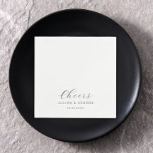 Elegant Moderne Hochzeit Schwarz-Weiß