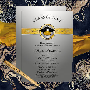 Élégant Moderne Invitations de diplôme de l'Univer