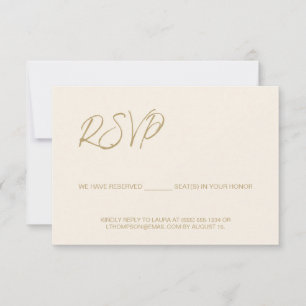 Elegant Moderne Ivoire RSVP aucun mailing Siège ré
