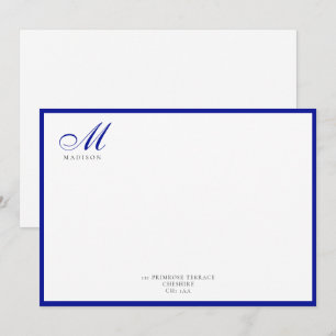 Elegant Moderne Kalligrafie Script Admiral Mitteilungskarte