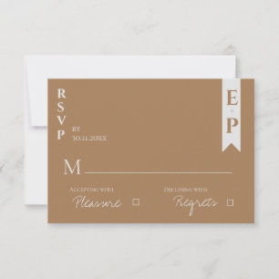 Elegant Moderne Minimalistische Hochzeit RS RSVP Karte