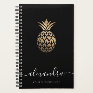 Élégant moderne minime cuivre or noir ananas