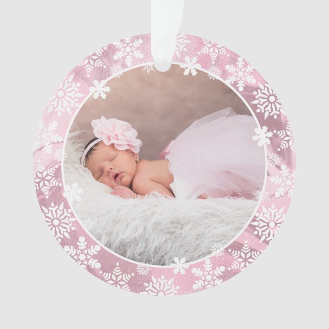 Elégant moderne photo bébé de Noël personnalisée (devant)