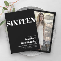 ELEGANT Moderne Schwarz & Weiß 16 Typografie