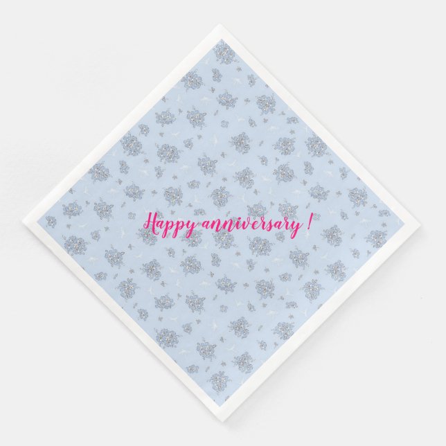 Elegant Moderne Vintag trendy floral Serviette (Ecke)