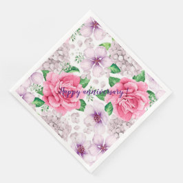 Elegant Moderne Vintag trendy floral Serviette