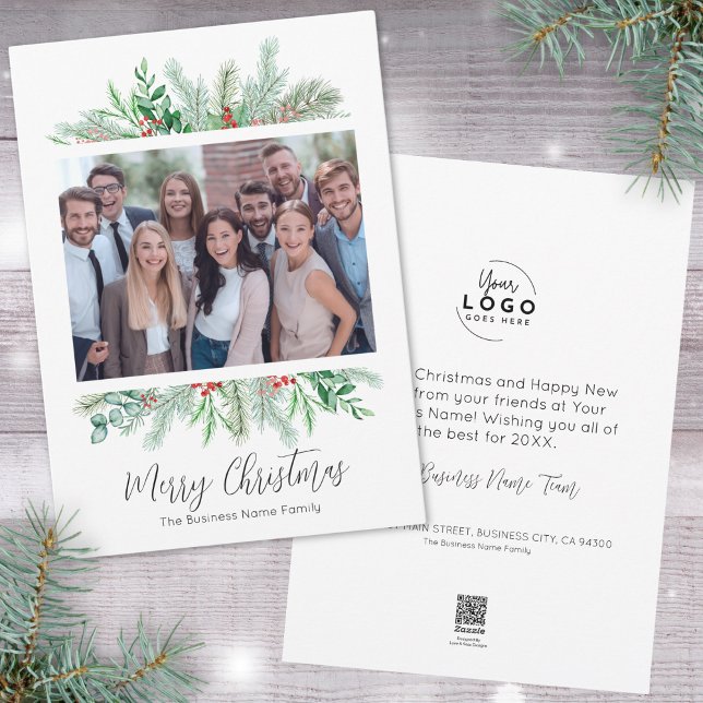 Elegant Modernes Business Frohe Weihnachten (Corporate Elegant Modern Business Merry Christmas Holiday Card )