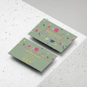 Elegant Modernes Floral   Beruflich und trendy Visitenkarte