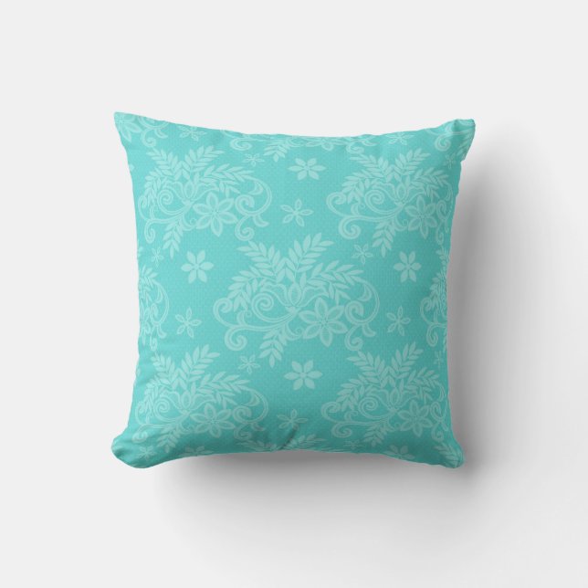 Elegant Modernes Floral Kissen (Vorderseite)