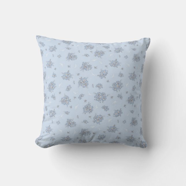 Elegant Modernes Floral Kissen (Vorderseite)