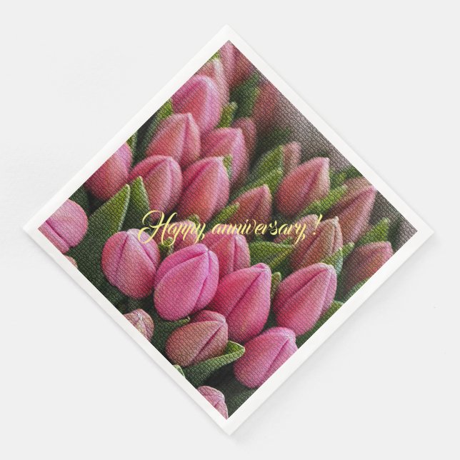 Elegant Modernes Floral Serviette (Ecke)