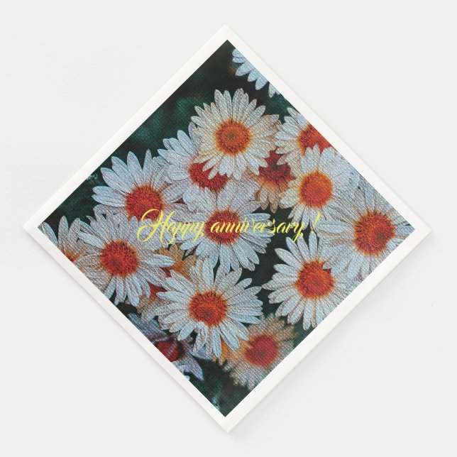 Elegant Modernes Floral Serviette (Ecke)