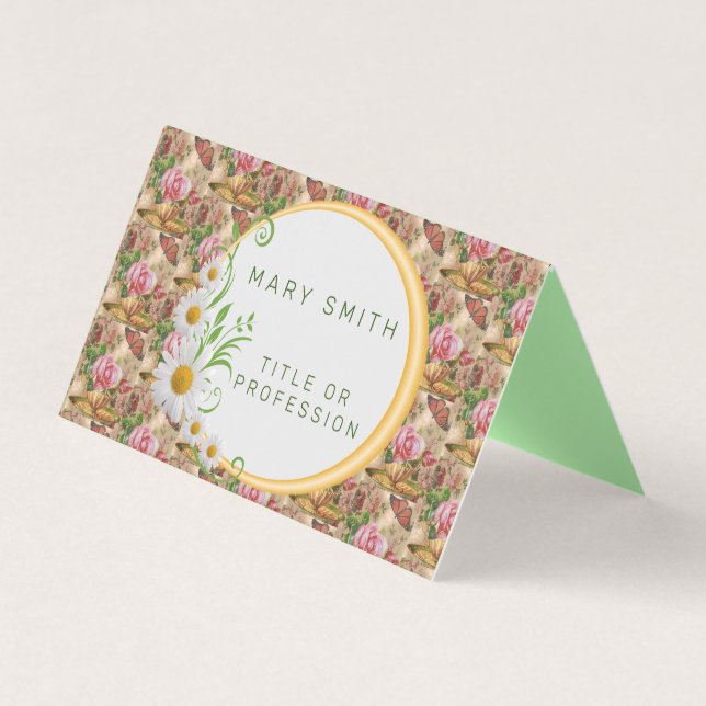 Elegant Modernes Floral Visitenkarten (Vorderseite)